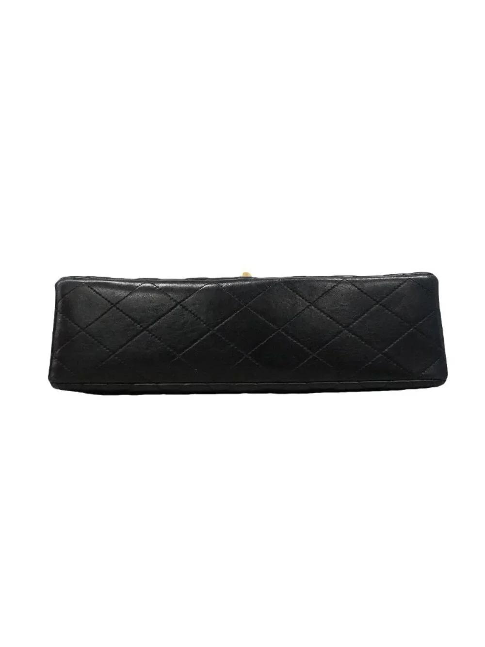 Chanel Shoulder Bag Quilted Lambskin Black Gold